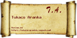 Tukacs Aranka névjegykártya